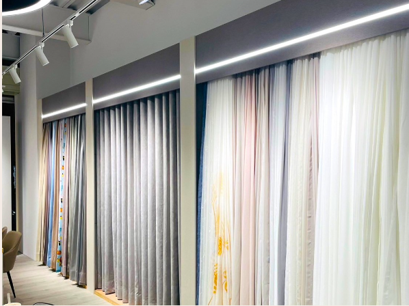 商業空間照明設計案例-精品窗簾展示間/窗簾門市