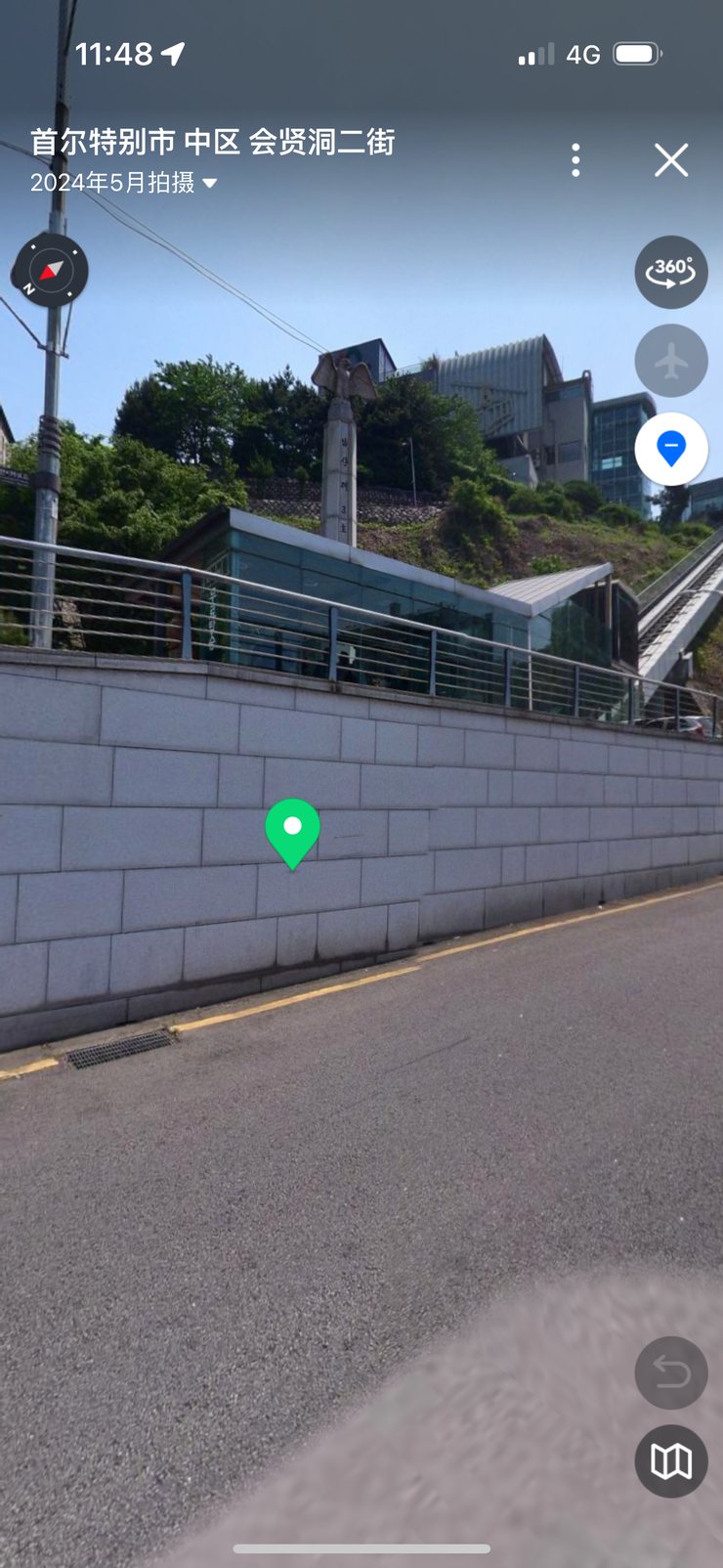 在Naver可以找到電梯唷：查詢南山3號隧道紀念塔。