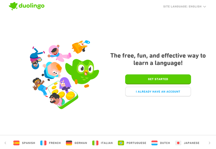 網頁版 Duolingo