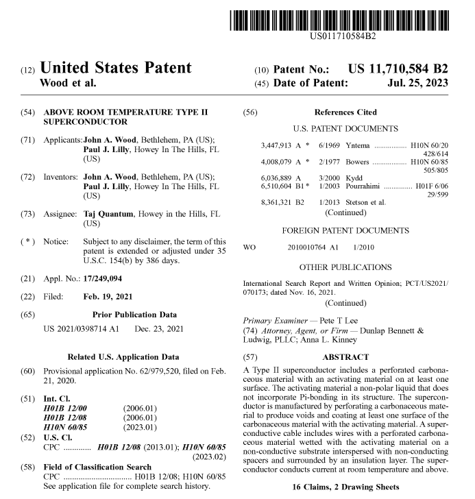 Taj Quantum 專利截圖/ US patent