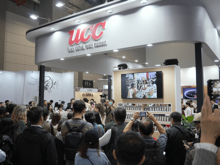 UCC於2023台灣國際咖啡展，舉行「與UCC 咖啡冠軍團隊有約」活動。