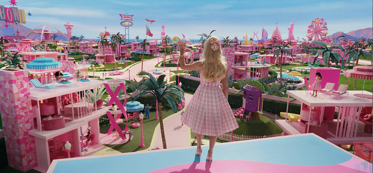 芭比住在粉紅色的芭比樂園裡