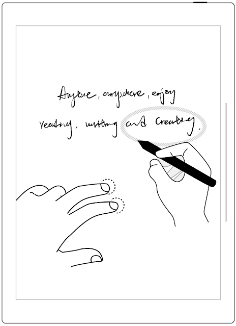 Supernote有很方便的手勢操作，雙指觸發橡皮擦功能就是個例子