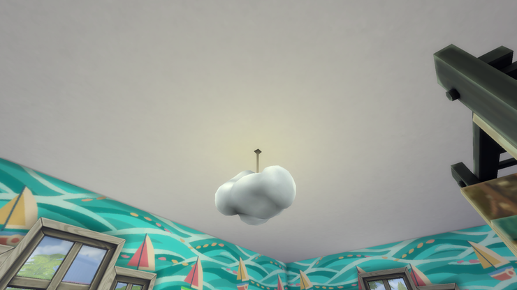書房和活動室我很喜歡用這個像雲朵的燈。