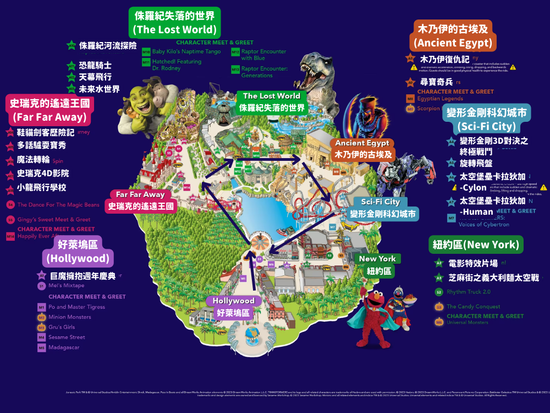 新加坡環球影城地圖