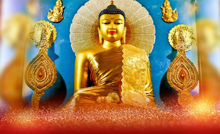 偉大 佛陀於二千五百年前於藍毗尼園誕生，為三界熱惱的眾生，帶來無比清涼的佛法，為迷失的眾生指引一條解脫之道。