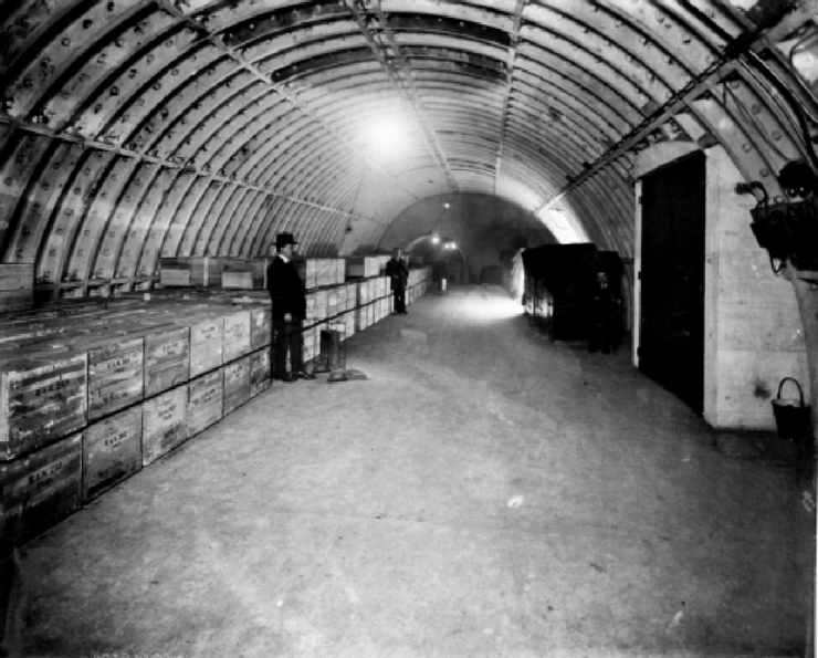 大英博物館的地鐵站在世界大戰期間是存放珍貴藏品的重要據點，圖片來源：British Museum
