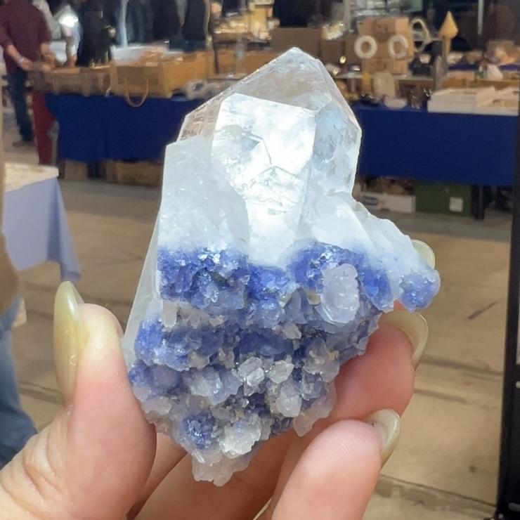 波隆那礦物展展品分享：難得的巴西藍線水晶原礦，來自Lithos Minerals