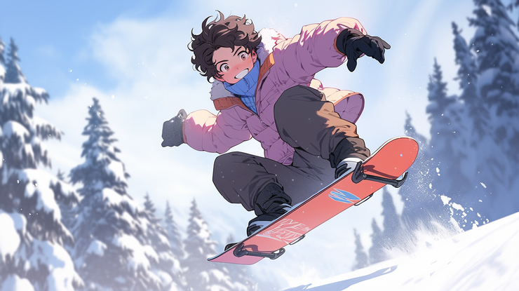 Thomas在熊城滑雪場玩花式滑雪板1