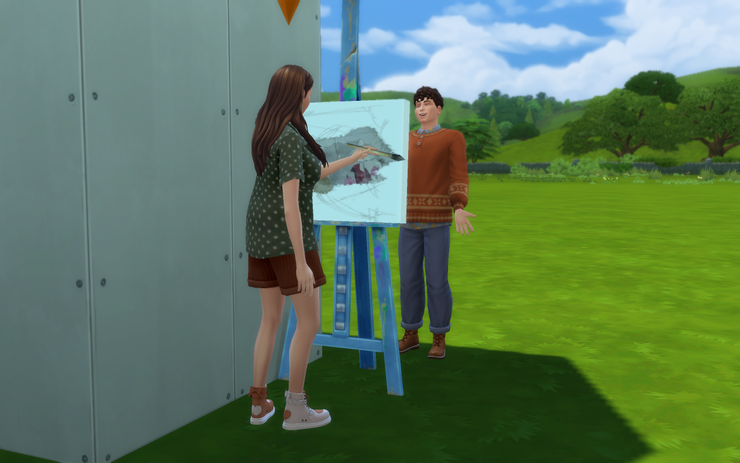 丹妮爾在自己家的第一幅畫