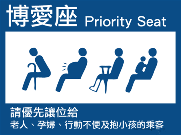 博愛座上的標語提醒我們:請讓座給老人、孕婦、行動不便及抱小孩的乘客，但被讓座的人不一定真的認為自己需要協助(圖源:https://lecoin.cc/news/1075)
