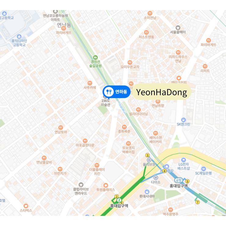 YeonHaDong位置圖