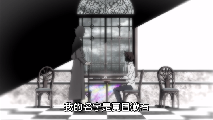 《文豪野犬》動畫版第二季第四話中的夏目漱石(圖左)

