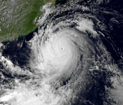 天兔颱風最強時衛星圖像