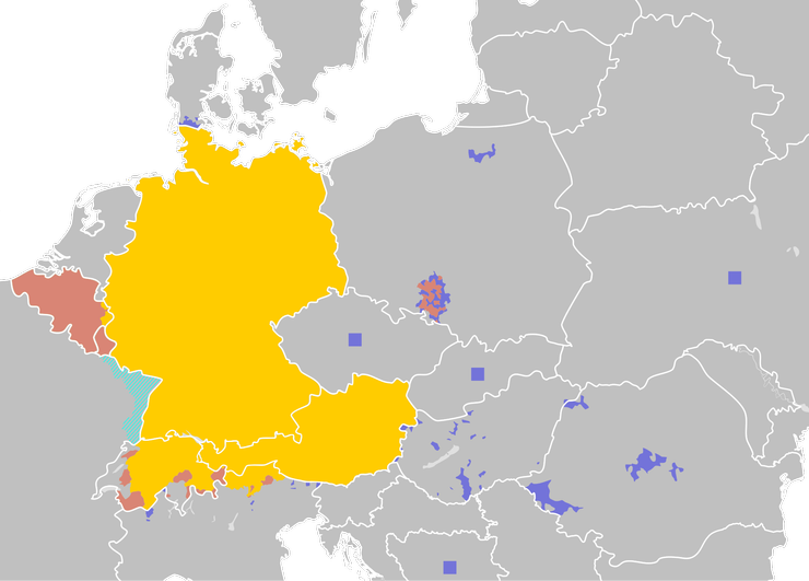 德語在歐洲的分布