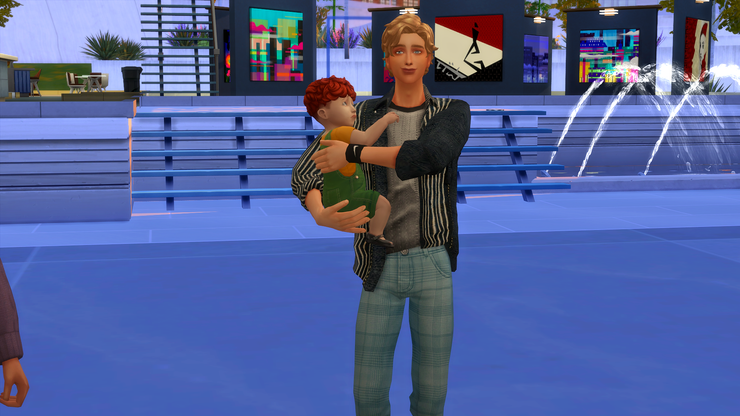 忘記什麼慶典了反正帶寶寶一起去，結果抱寶寶的是盧卡斯