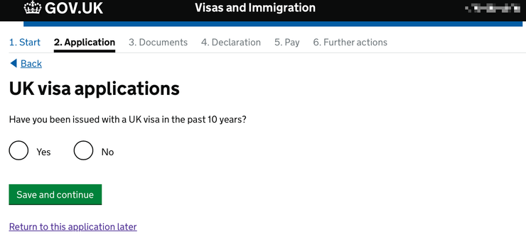 UK visa applications