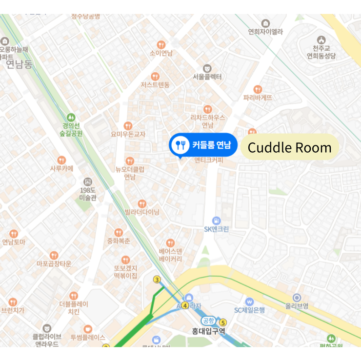 Cuddle Room位置圖