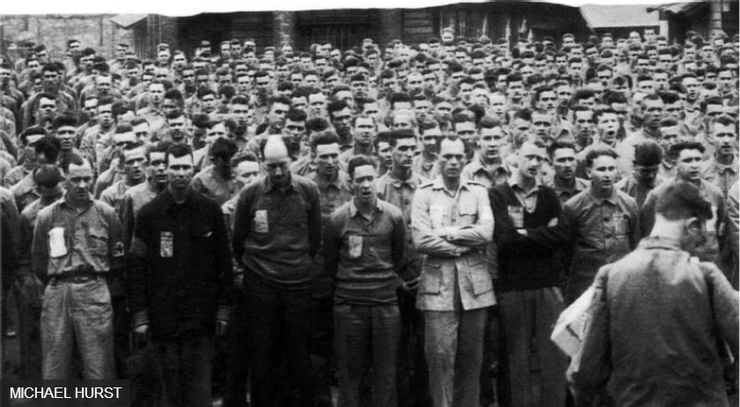 金瓜石戰俘營一千多名盟軍戰俘。何麥克供圖