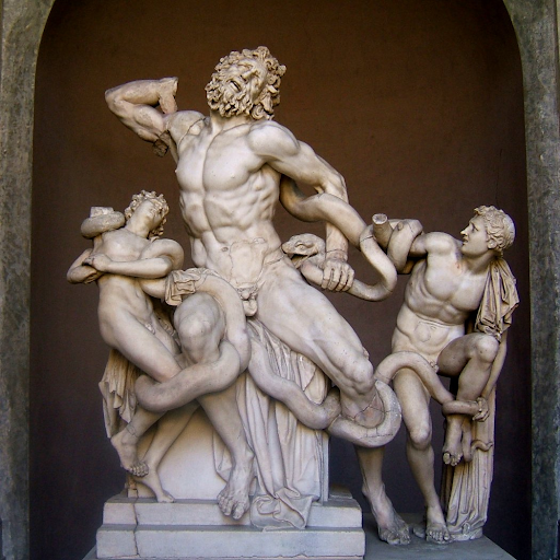 (圖八) 《勞孔群像》，艾格桑德、阿提諾多洛斯、波利多魯斯，公元前20年－160年