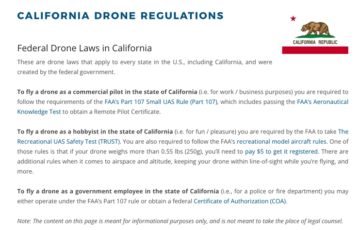 加州無人機規範