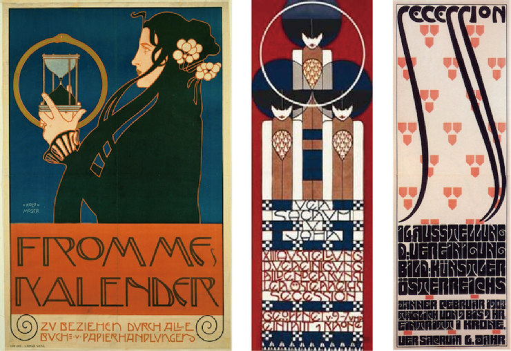 圖10 《弗羅姆斯日曆》《分離派展覽海報》《分離派展覽海報》1902-1903，科羅曼·莫塞爾