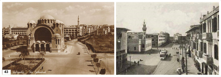 左圖：建於1913年的Basilica天主教堂/右圖：早期的清真寺廣場及寬敞的街道