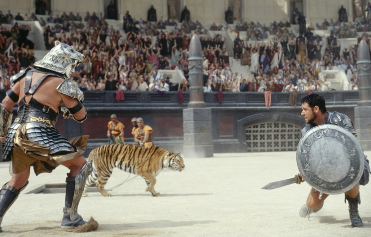 Gladiator fight scene, resource from IMDB