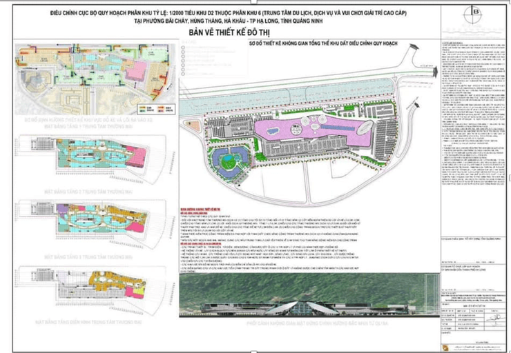 鄰近下龍灣，北越最大永旺購物中心的施工平面圖