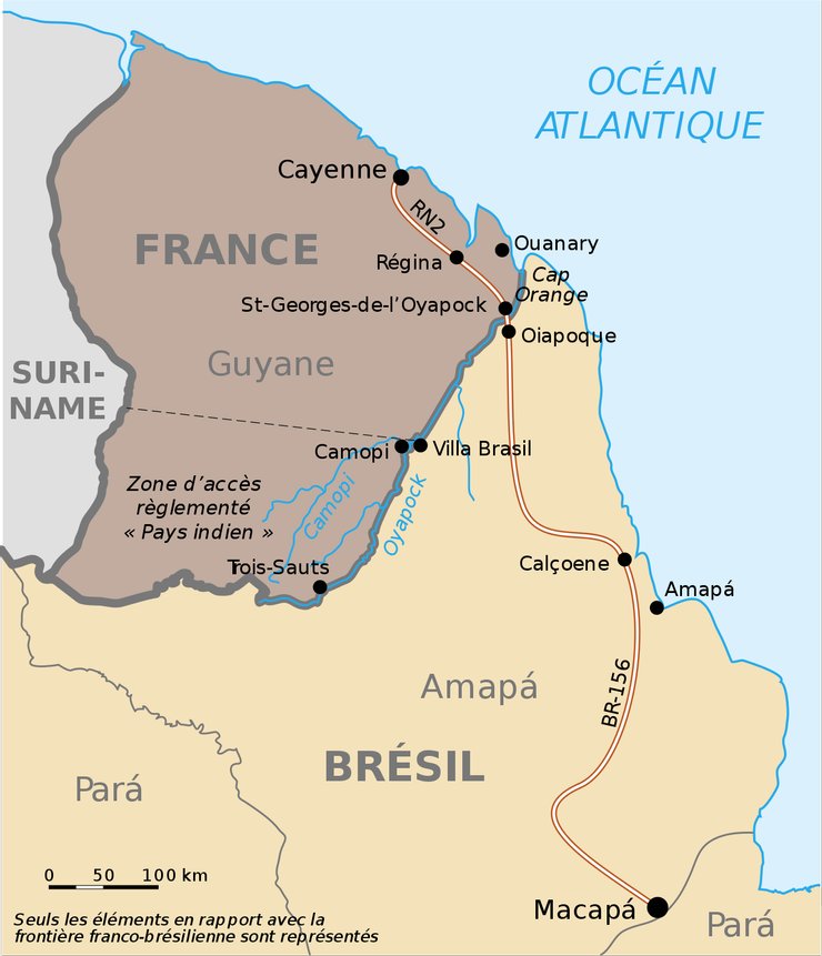 巴西阿瑪帕州與法屬圭亞那邊界