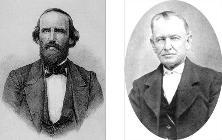 班傑明（左）與亨利（右）．麥卡洛克兄弟，他們跟隨克羅克特來到德克薩斯，成為遊騎兵的幹將。麥卡洛克兄弟在南北戰爭中皆在南軍服役，班傑明於1862年陣亡，亨利則於戰後回鄉。