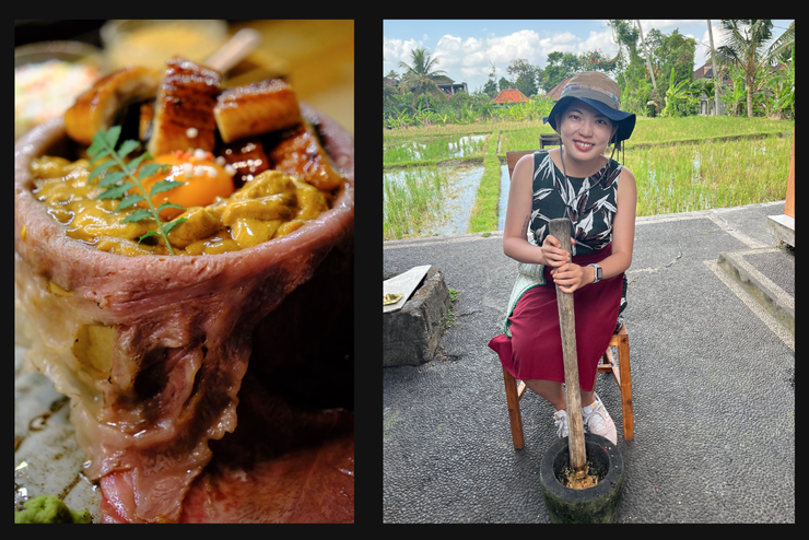 [圖左] 難以捨棄的日本美食；[圖右] 峇里島當地體驗