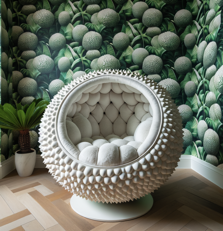 Chatgpt官網上提供生成測試圖片:創意室內家具的圖片效果