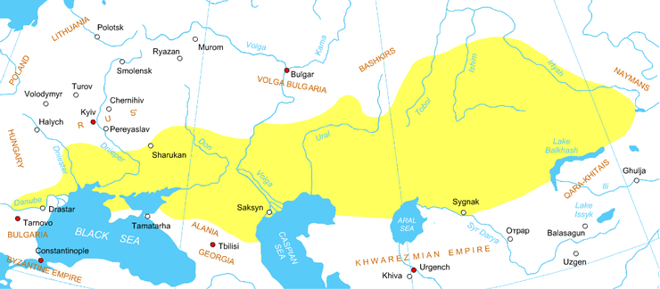 十至十三世紀 庫曼-欽察突厥部族同盟的領域 | Wikimedia CC BY-SA 4.0