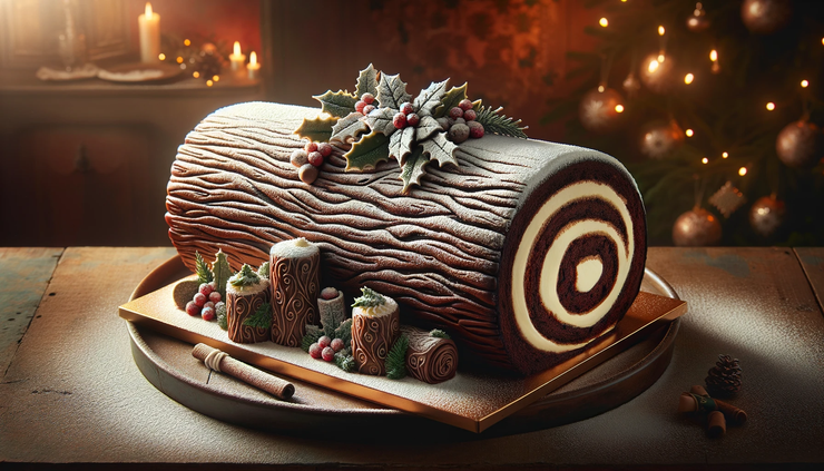 「布赫·德·諾埃爾」（Bûche de Noël）的冬至蛋糕