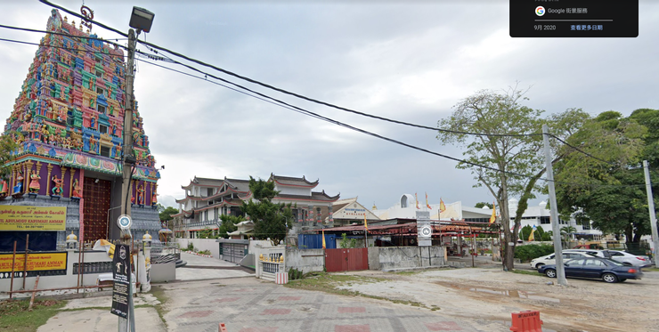 四種宗教在同一條街上(最左邊的印度教廟宇我沒去)