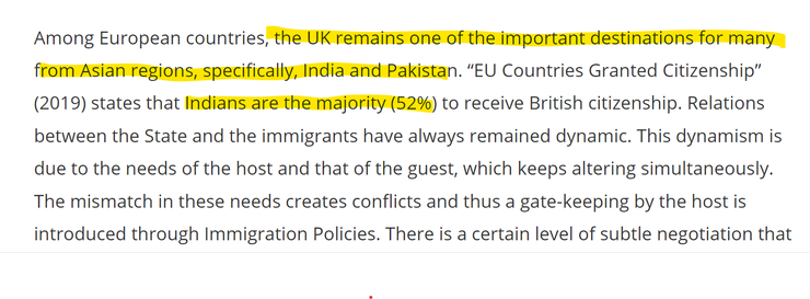 截自Taylor&Francis "Indian diaspora in Europe and its interest representation in immigration policies – the UK as a case study"