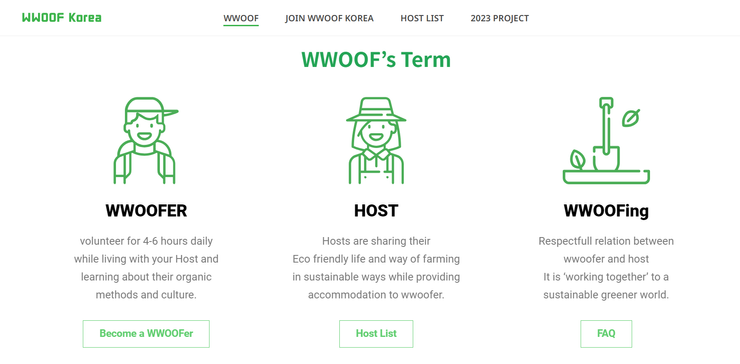 WWOOF Korea 網站改版的挺可愛的，資訊也清楚