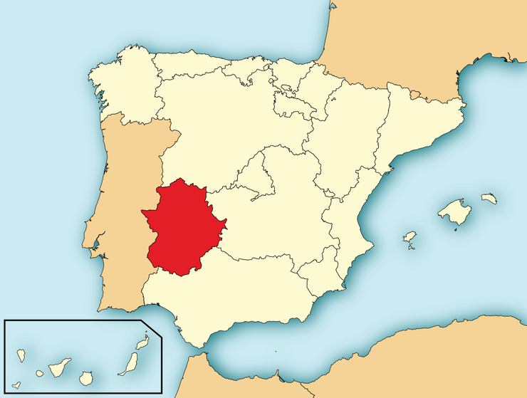 位於西班牙西南部的埃斯特雷馬杜拉自治區