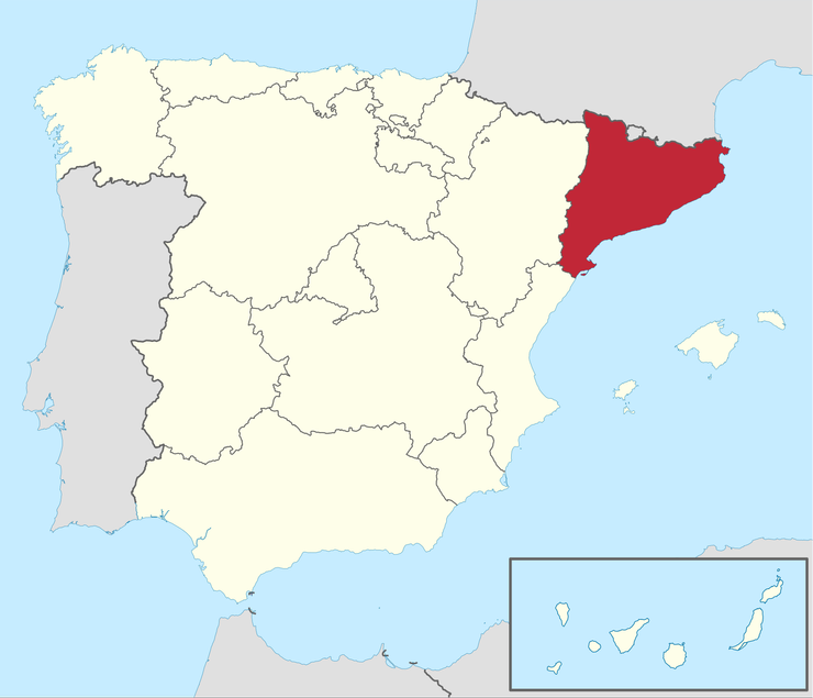 加泰隆尼亞自治區位置
