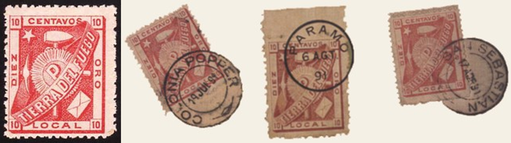 波佩爾郵票，由阿根廷版畫師魯道佛．蘇庫普（Rudolfo Soukup）繪製。
