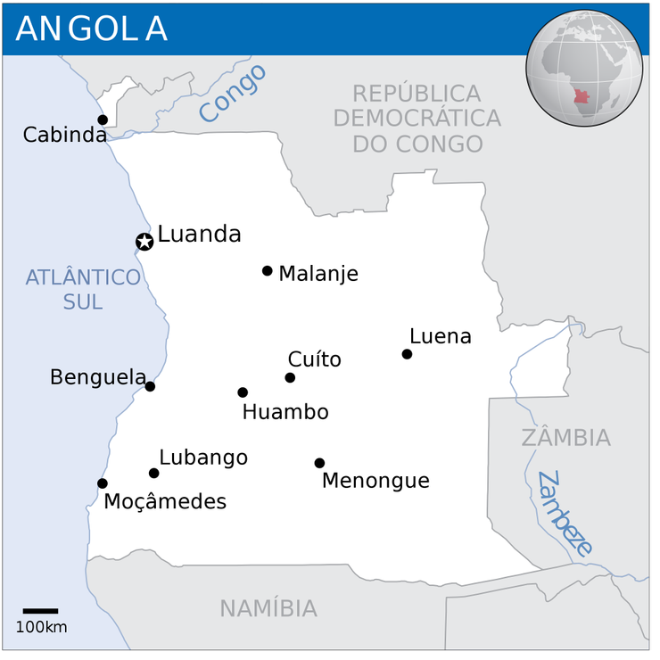 安哥拉地圖