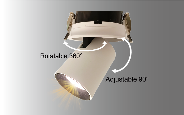 360° Rotation / Adjustable 90° of retractable downlights-SCOUT