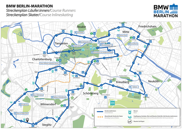柏林馬拉松路線圖