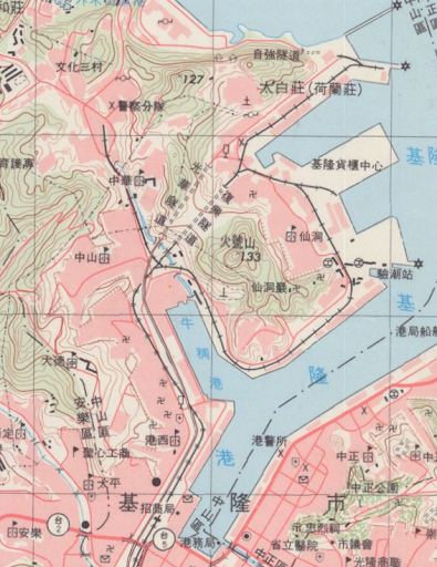 1985年二萬五千分之一經建版地形圖(第一版)上可見當時的路線狀況