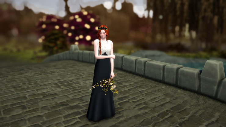 這是最後一套結婚禮服，想說以黑寡婦的概念結束本篇