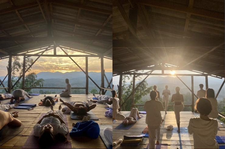 這裡是Sunset view, 我最喜歡的區域。當時我們一群人組隊上來做瑜伽和看日落。