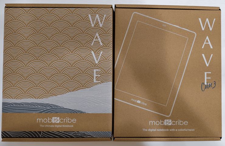 Mobiscribe B&W與Color 3的外盒比較