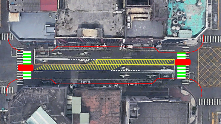 延平路改善計劃（截自Google Earth）