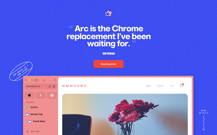 web page of Arc.net